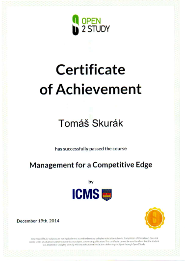 Manažment konkurenčných výhod, Sydney, International College of Management